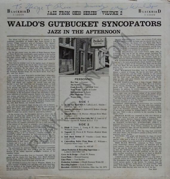 Waldo's Gutbucket Syncopators – Jazz In The Afternoon LP PLAK