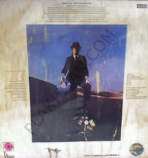 Pink Floyd – ( kapakta anı yazıları var ) Wish You Were Here LP PLAK