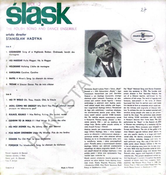 Śląsk  – The Polish Song And Dance Ensemble Vol. 2 LP PLAK