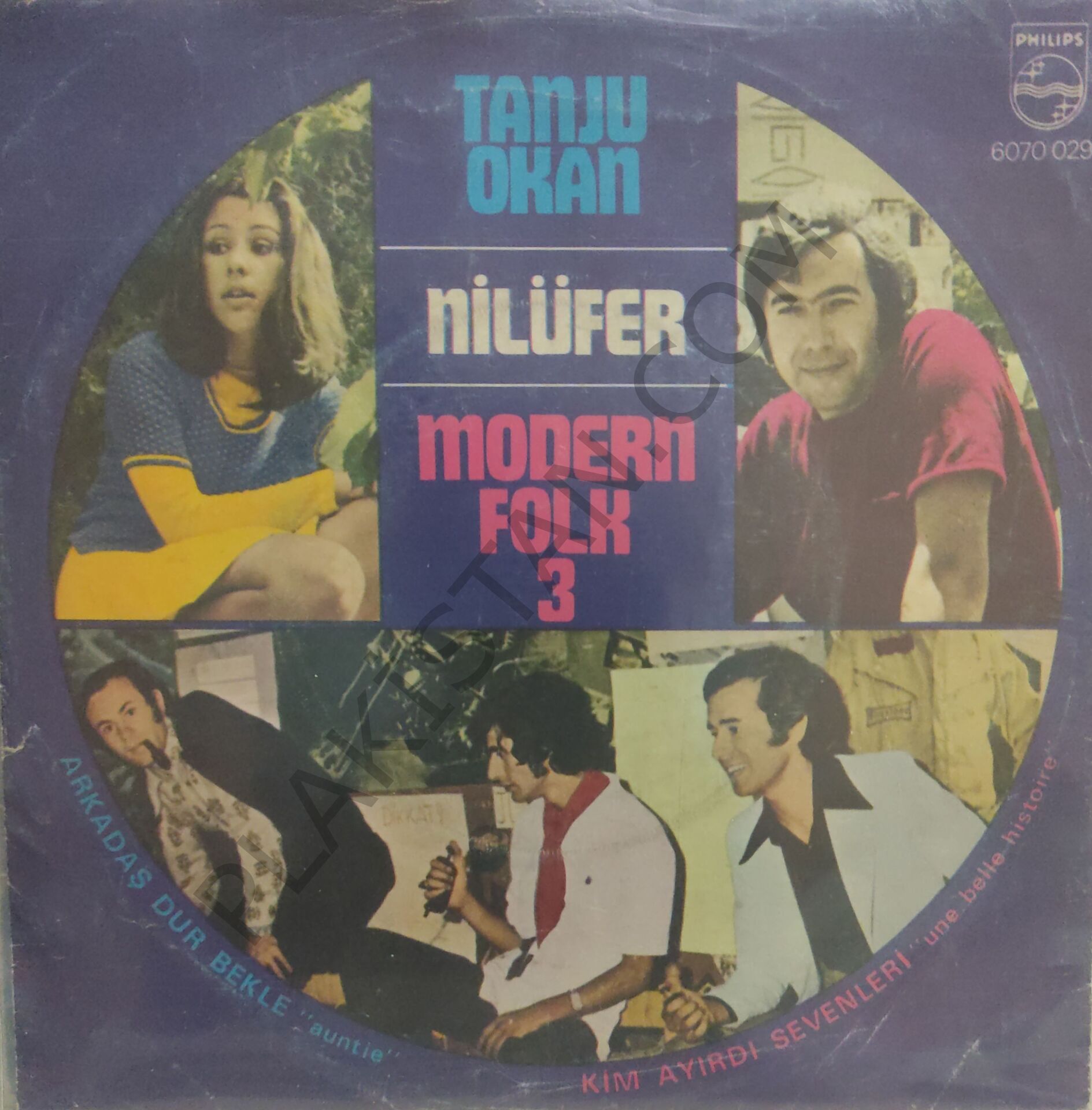 Tanju Okan Nilüfer Modern Folk Üçlüsü - Kim Ayırdı Sevenleri? 45lik PLAK