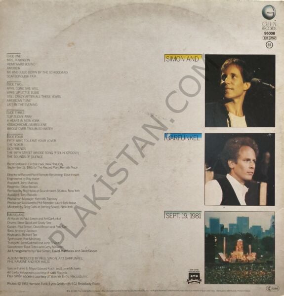 Simon & Garfunkel – The Concert In Central Park LP PLAK