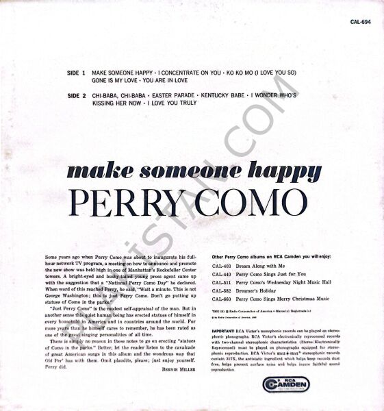 Perry Como – Make Someone Happy LP PLAK
