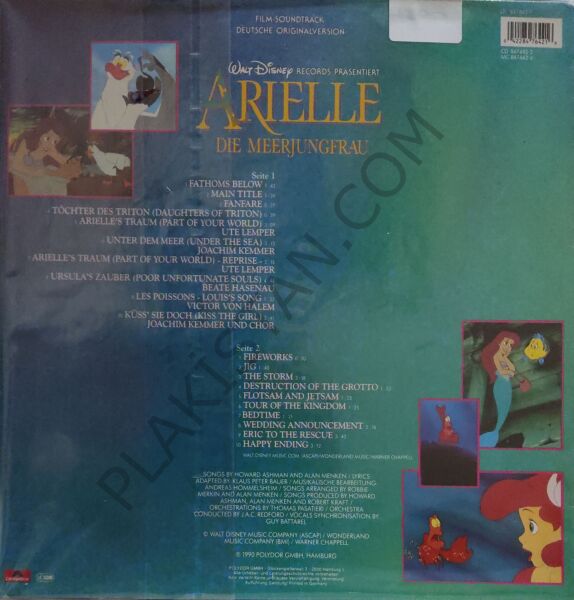 Arielle, Die Meerjungfrau (Film Soundtrack - Deutsche Originalversion LP PLAK