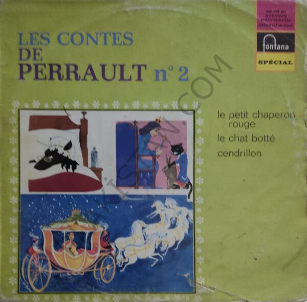 Les contes de Perrault N2 - cendrillon, Le chat botté, Le petit chaperon rouge LP PLAK