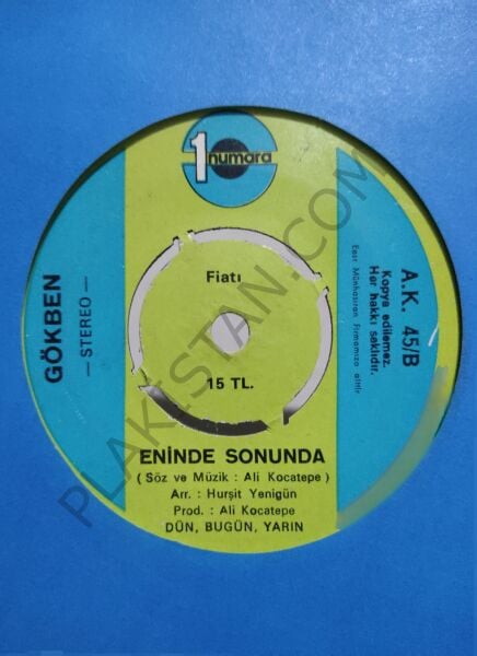 Gökben - Gururum 45 lik PLAK