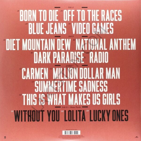 Lana Del Rey - Born To Die 2 LP PLAK