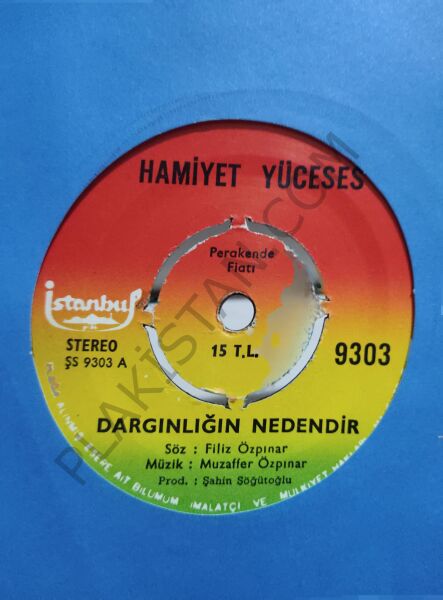 Hamiyet Yüceses - Dargınlığın nedendir 45 lik PLAK