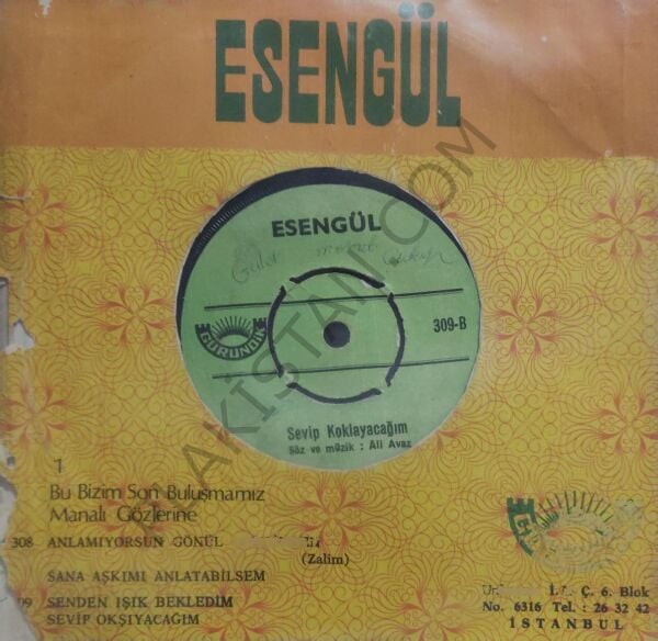 Esengül - Senden ışık bekledim 45 lik PLAK