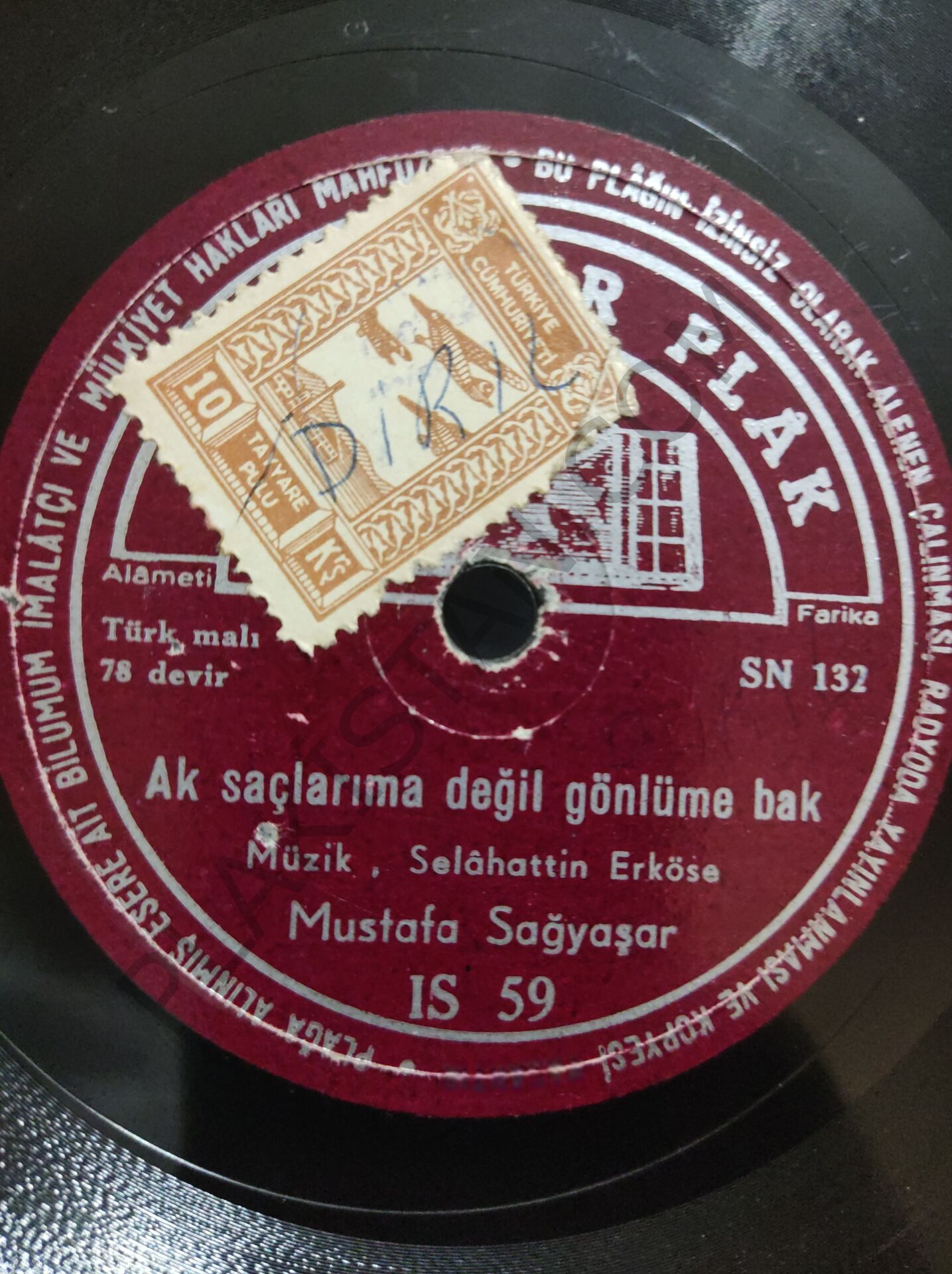 Mustafa Sağyaşar 78 devir taş plak