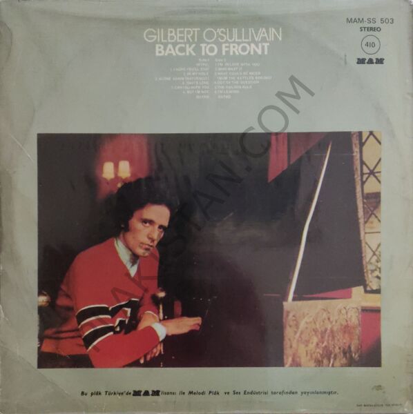 Gilbert O'Sullivan – Back To Front LP PLAK