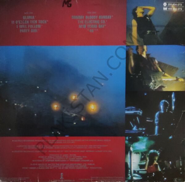 U2 Live Under A Blood Red Sky LP PLAK
