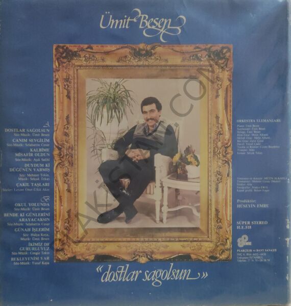 Ümit Besen - Dostlar Sağolsun LP (Renkli Plak)