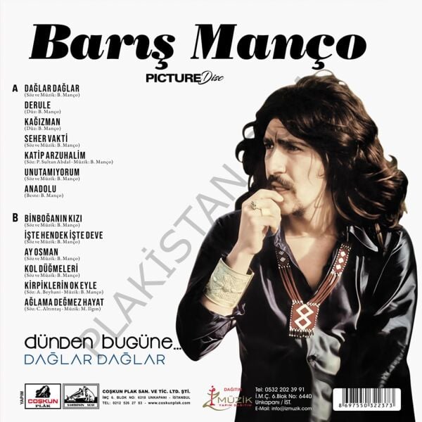 Barış Manço - Dünden Bugüne-Dağlar Dağlar (Picture Disc) - LP PLAK