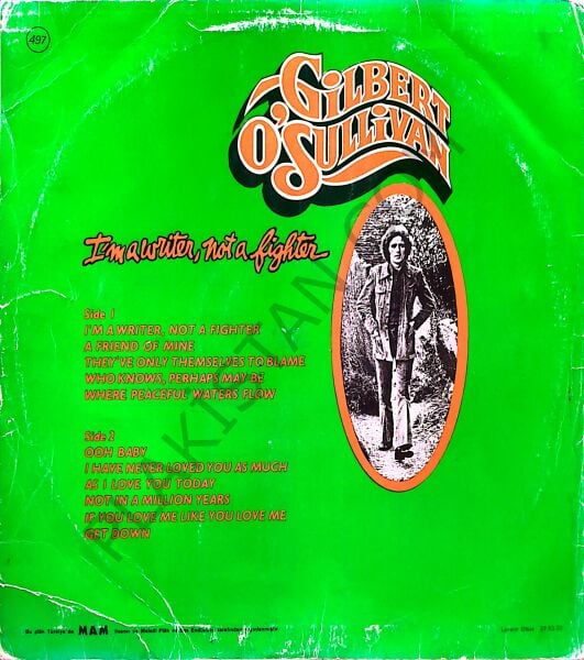 Gilbert O'Sullivan I'm A Writer Not A Fighter LP PLAK
