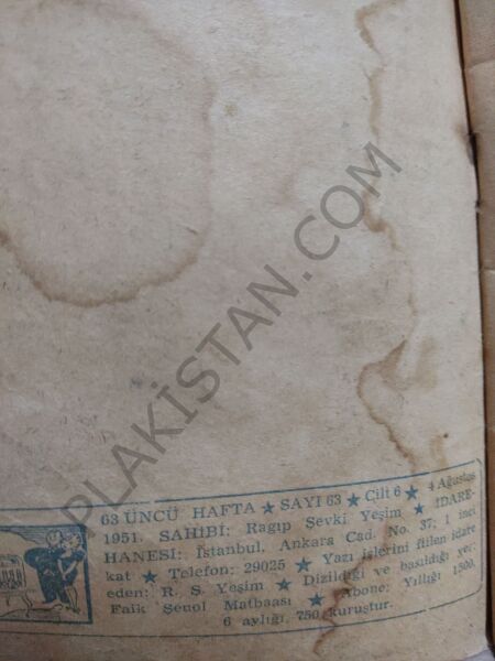 RADYO HAFTASI DERGİSİ - 4 AĞUSTOS 1951 - 63 . SAYI