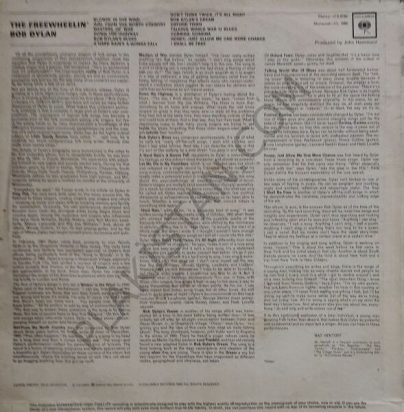 Bob Dylan – The Freewheelin LP PLAK
