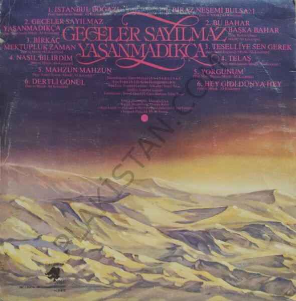 Ali Kocatepe - Geceler Sayılmaz Yaşanmadıkça LP