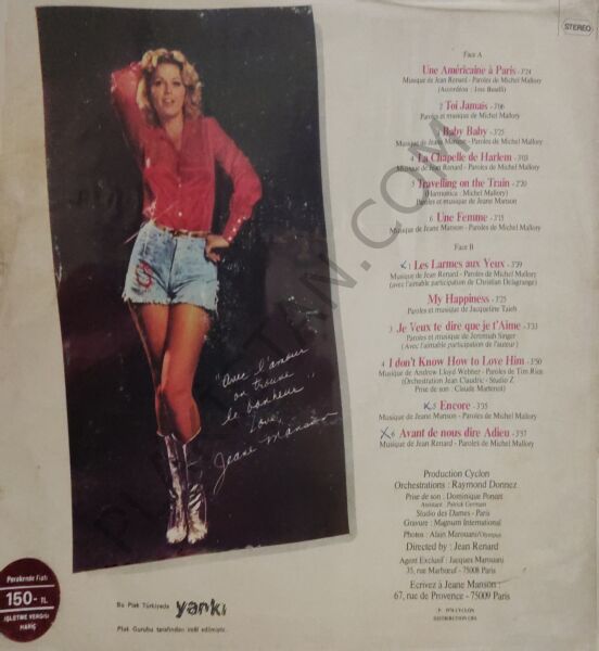 JEANE MANSON - JEANE MANSON  LP PLAK