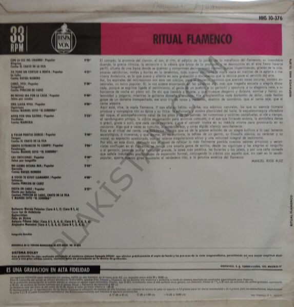 Ritual Flamenco LP PLAK