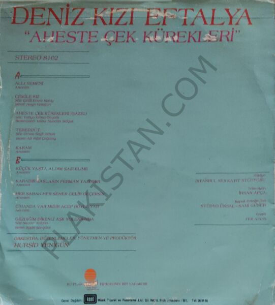 Deniz Kızı Eftalya Aheste Çek Kürekleri LP