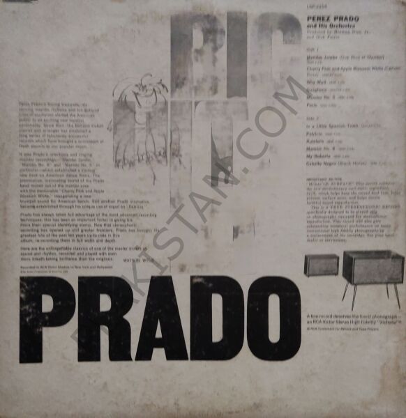 Perez Prado And His Orchestra – Big Hits By Prado LP PLAK