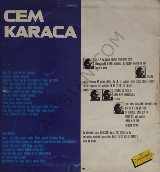 Cem Karaca Ferdy  Kleine'a Teşekkürleriyle LP PLAK