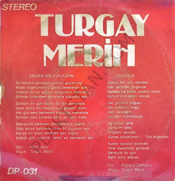 Turgay Merih - Çalsam Bir Gün Kapını - 45 lik PLAK