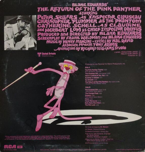 Henry Mancini – Blake Edwards' The Return Of The Pink Panther LP PLAK