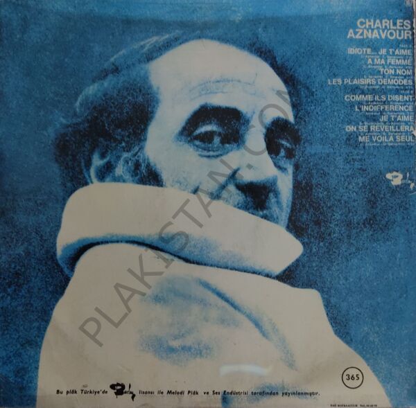 Charles Aznavour – Idiote Je T'Aime LP PLAK