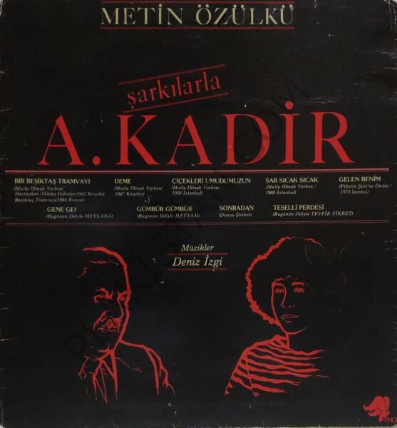 Metin Özülkü Şarkılarla A.Kadir Lp