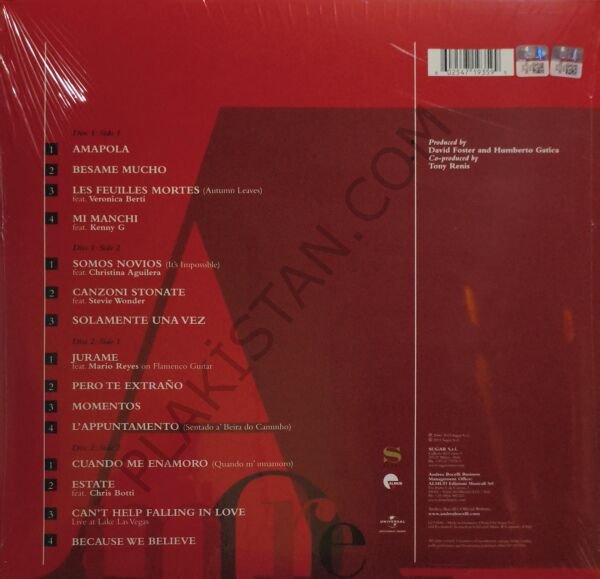 Andrea Bocelli - Amore LP PLAK