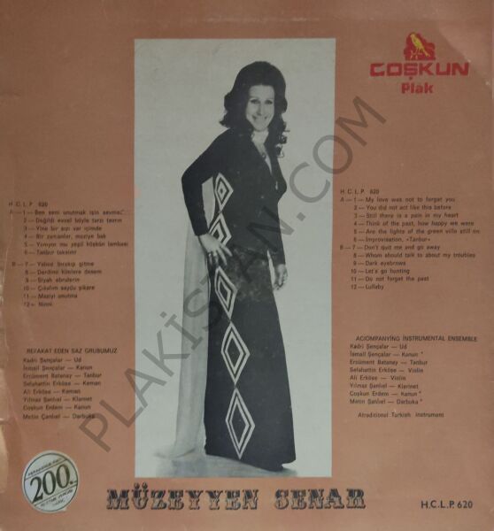 Müzeyyen Senar Coşkun plak LP