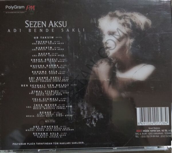 Sezen Aksu Adı bende saklı CD