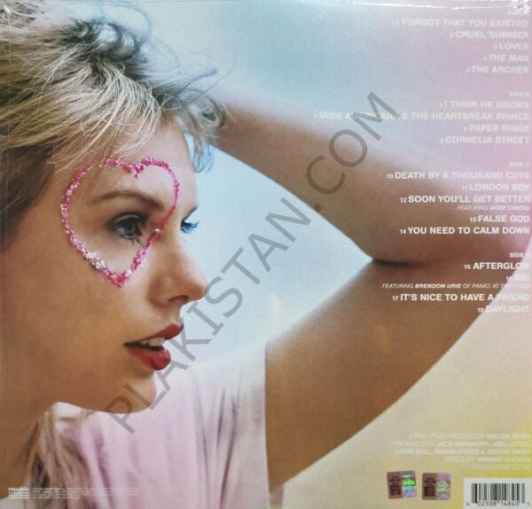 Taylor Swift: Lover ( Mai ve pembe renkli  ) 2 LP PLAK