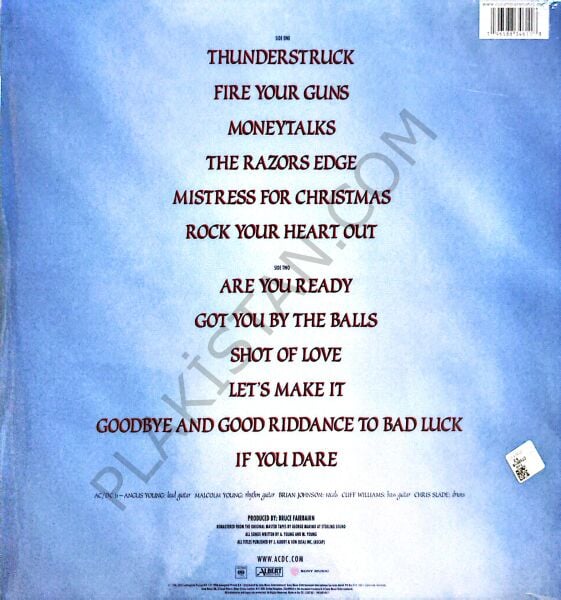 AC/DC – The Razors Edge -  LP PLAK