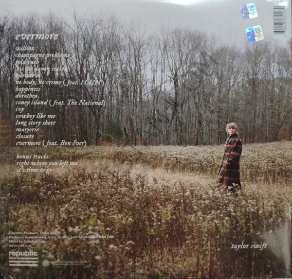 Taylor swift Evermore ( YEŞİL RENKLİ PLAK ) 2 LP PLAK