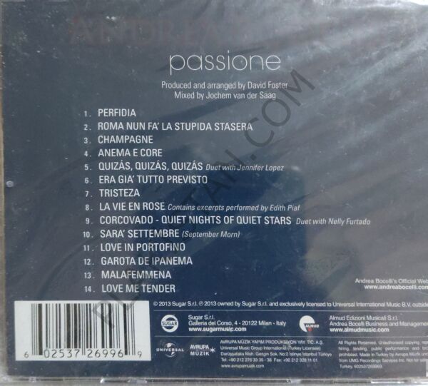 Andrea Bocelli – Passione CD