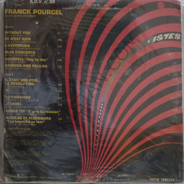 Franck Pourcel Et Son Grand Orchestre - Wıthout You LP PLAK