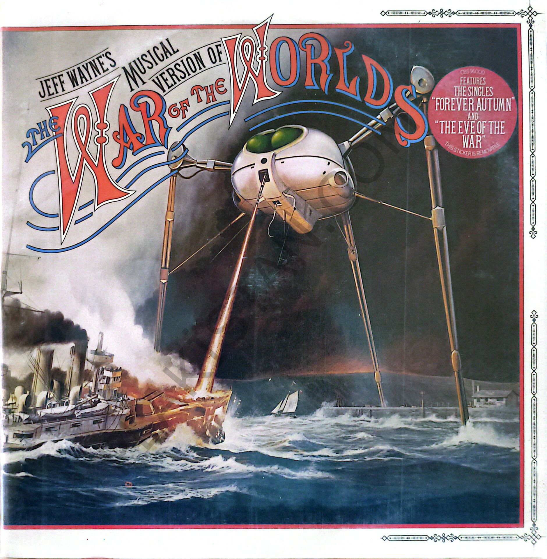 JEFF WAYNE - JEFF WAYNES MUSİCAL VERSİON OF THE WAR OF THE WORLDS LP PLAK
