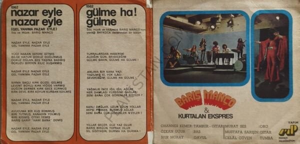 Barış Manço - ( ISLAK İMZALI ) Nazar Eyle 45 LİK PLAK