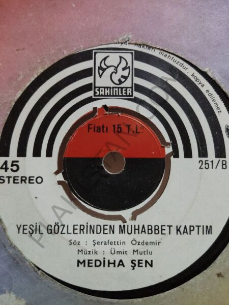 Mediha Şen Sen Mevsimler Gibisin 45lik PLAK