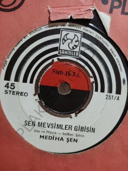 Mediha Şen Sen Mevsimler Gibisin 45lik PLAK