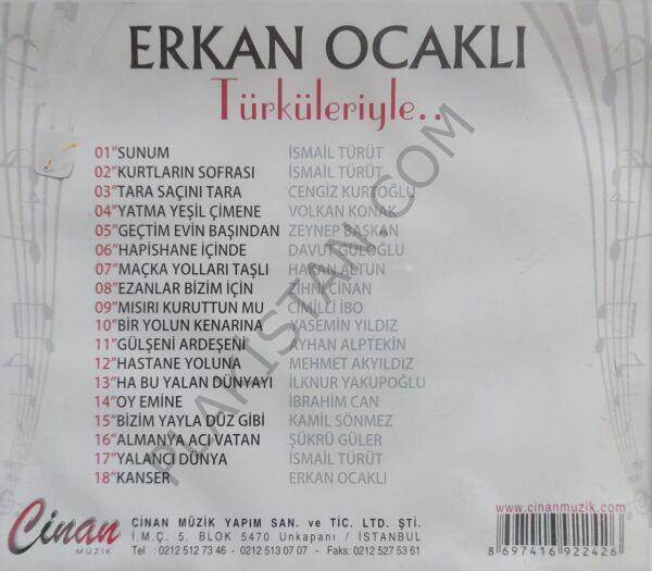 Erkan Ocaklı - Türküleriyle CD