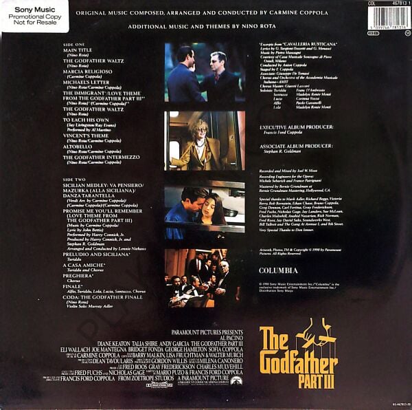The Godfather Part III (Music From The Original Motion Picture Soundtrack) LP PLAK