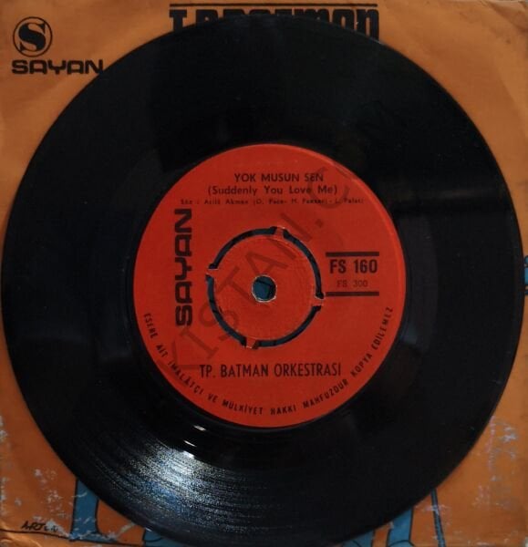 T.p Batman Orkestrası Çetin Körükçü Yokmusun sen  45 LİK PLAK