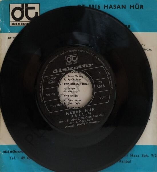 Hasan Hür Salına salına 45 LİK PLAK