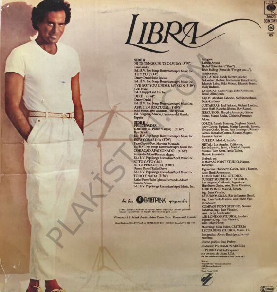 Julio Iglesias  Libra LP PLAK