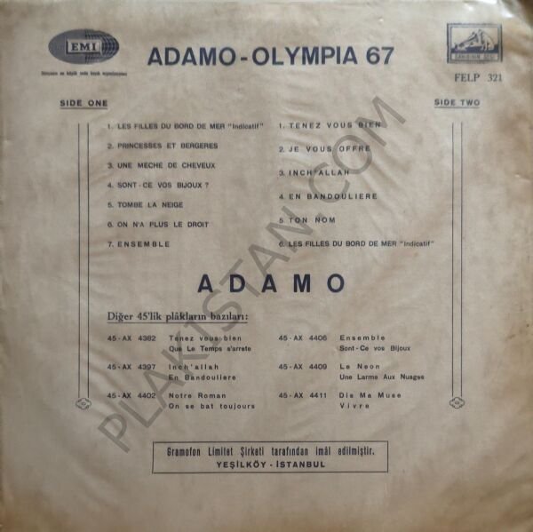 Adamo – Olympia 67 LP PLAK