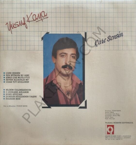 Yusuf Kaya Çare sensin LP PLAK