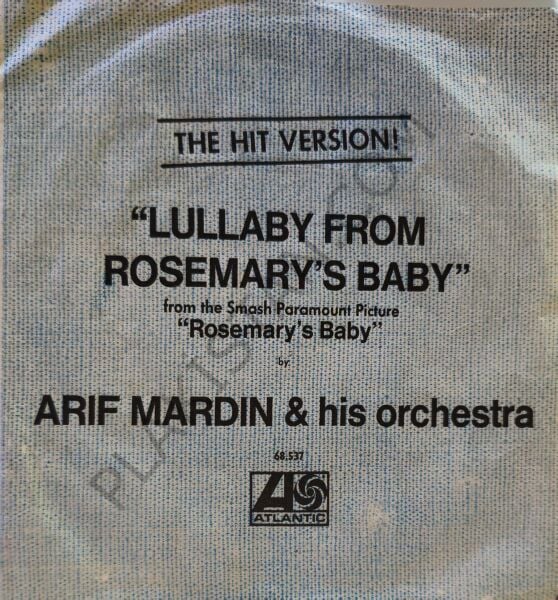 Lullaby From Rosemarys Baby / The Blue Bull - Arif Mardin and His Orchestra 45 LİK PLAK